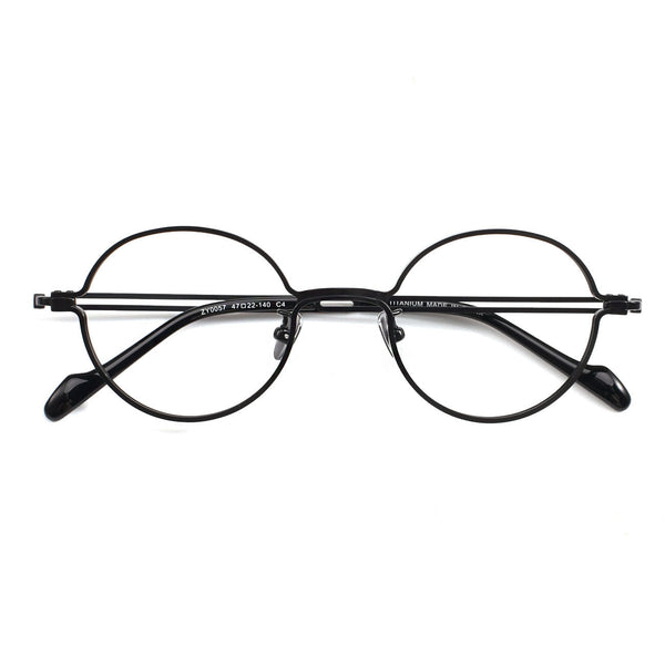 Titanium Vintage Round Eyeglasses Frames ZY0057
