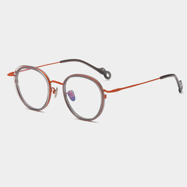 Friley Retro Round Titanium Glasses Frame