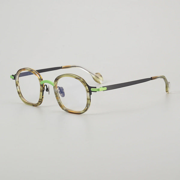 Naza Retro Polygon Titanium Glasses Frame