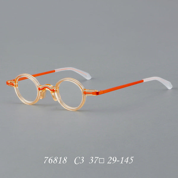 LeifRetro Small Round Acetate Glasses Frame
