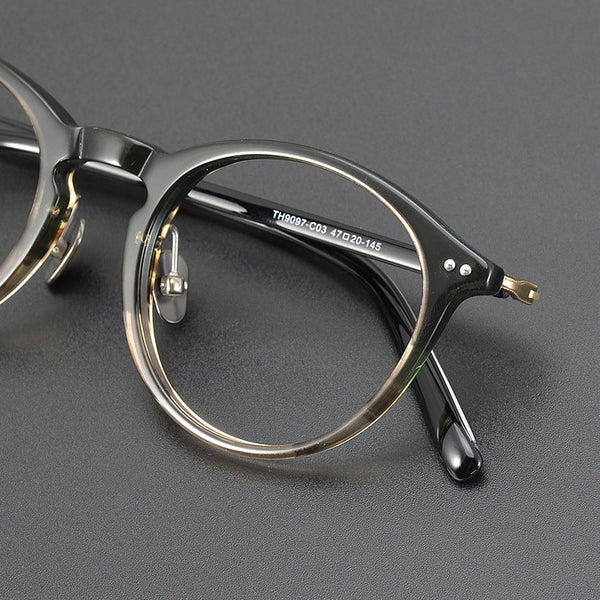 Titanium Round Glasses Frame 9907