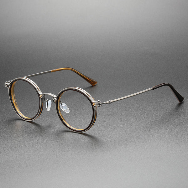 Retro Round Round Pure Titanium Eyeglass Frame