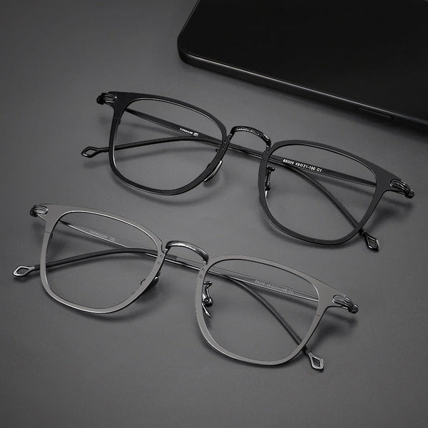 Retro Titanium Square Glasses Frame ST88009