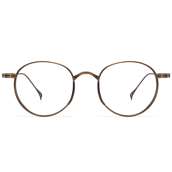 Titanium Vintage Round Eyeglasses Frames ST10519