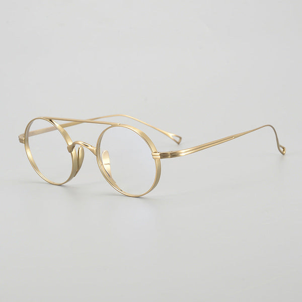 Titanium Vintage Round Eyeglasses Frames BY 9500+