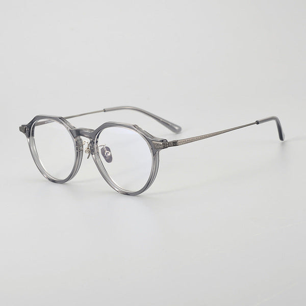 Raffi Retro Polygon Titanium Glasses Frame