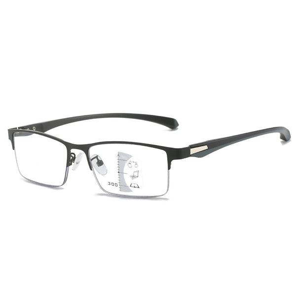 Titanium Multi-Focus Reading Glasses Progressive Double Light Anti-Blue Light