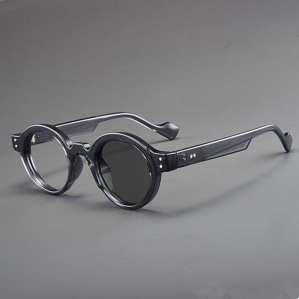 Vintage Retro Round Acetate Anti-Blue Light Photochromic Reading Glasses - LHBS2501