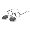 Abali Titanium Vintage Eyeglasses Frame With Sunglasses Clips