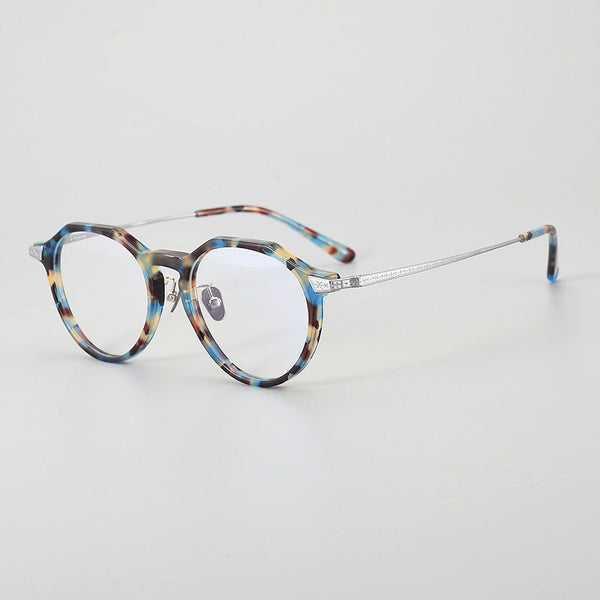 Raffi Retro Polygon Titanium Glasses Frame