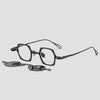 Hal Titanium Vintage Eyeglasses Frame With Sunglasses Clips