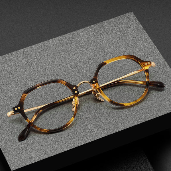 Titanium Vintage Round Eyeglasses Frames ST BT55002