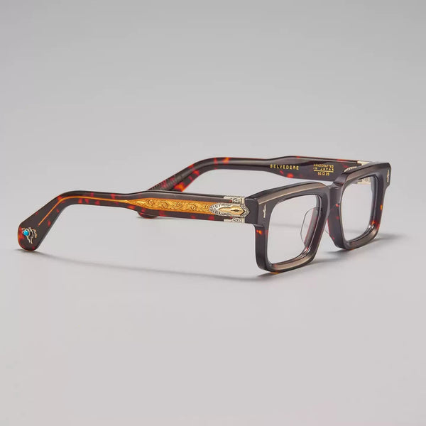 Velora Turquoise Acetate Square Luxury Eyeglasses Handmade Designer Frame