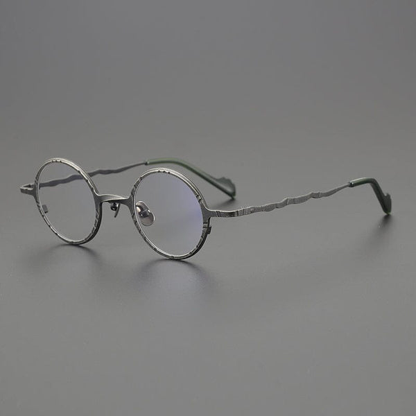 Hana Retro Round Titanium Eyeglasses Frame