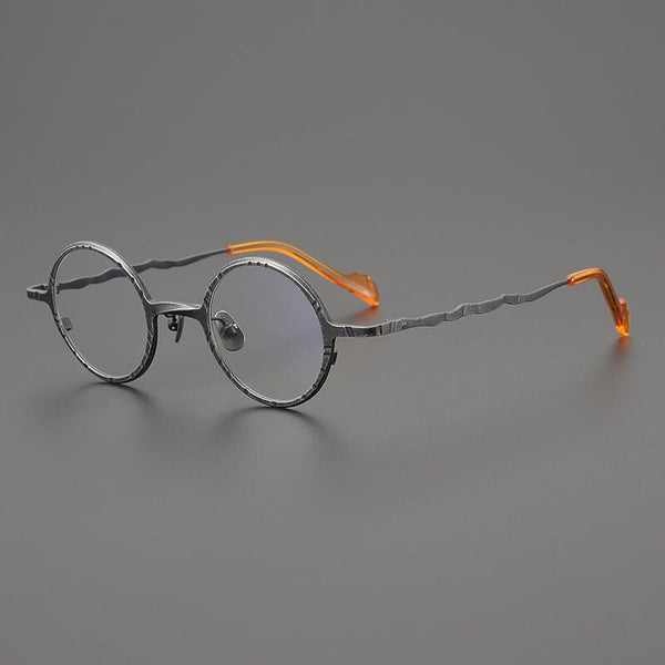 Hana Retro Round Titanium Eyeglasses Frame
