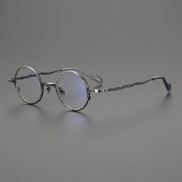 Hana Retro Round Titanium Eyeglasses Frame
