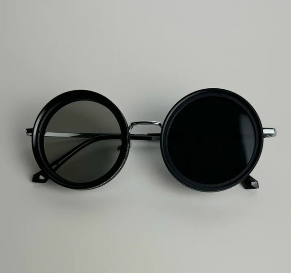 Adjustable Tint Polarized Round Sunglasses | ND9 Stepless 1-9 Gears