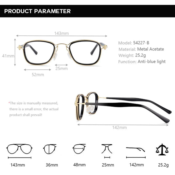 Tai Retro Steam Punk Optical Glasses Frame