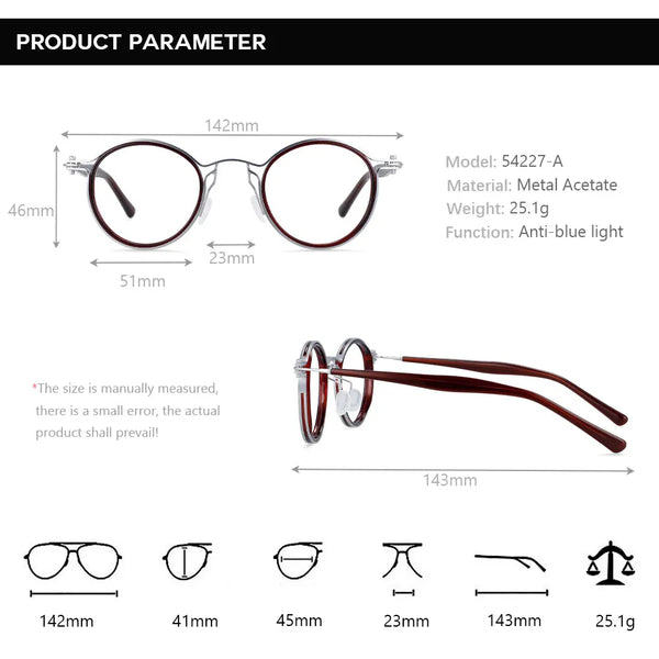 Tel Retro Steam Punk Optical Glasses Frame