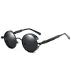 Retro Round Metal HD Polarized Steampunk Sunglasses