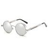 Retro Round Metal HD Polarized Steampunk Sunglasses