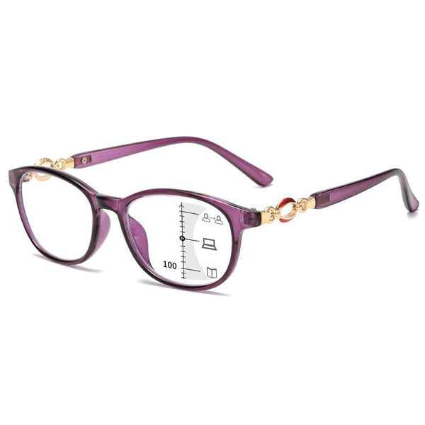 Women's Ultra-Light Progressive Multi-Focus Anti-Blue Presbyopic Glasses