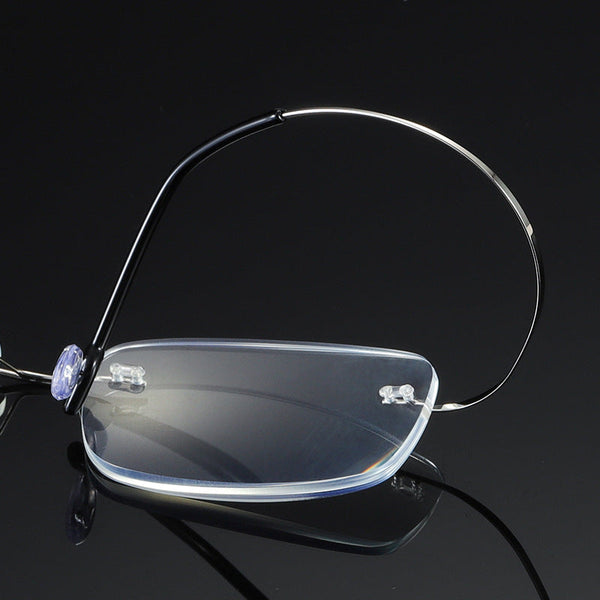 Titanium Anti-Blue Light Rimless Reading Glasses - CML1289