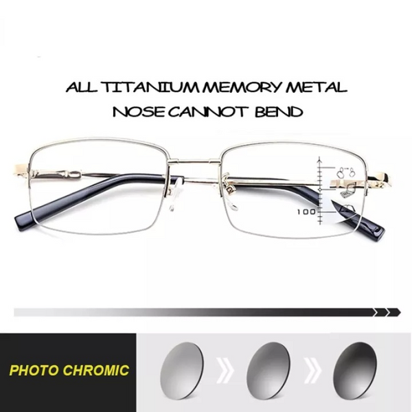 Multi-Focus Memory Titanium Frame Anti-Blue Light Glasses - CML8809