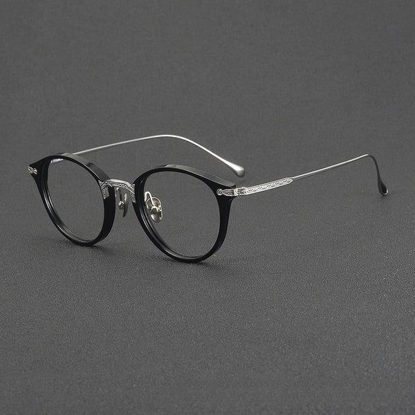 Jeron Retro Oval Titanium Glasses Frame