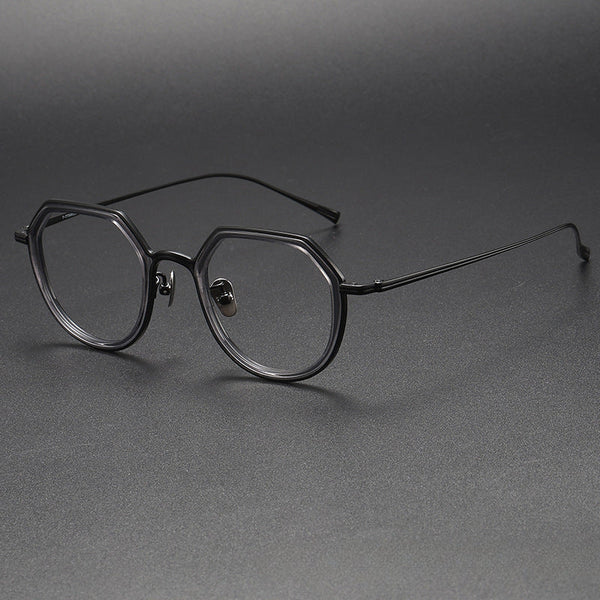 Titanium Geometric Glasses Frame U136