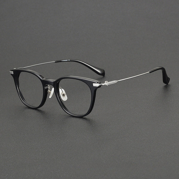 Tozo Vintage Titanium Round Glasses Frame