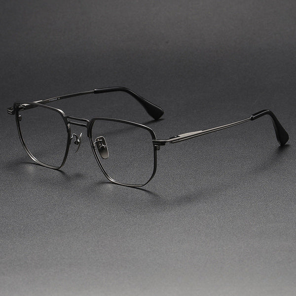 Hahn Business Square Titanium Double-bridge Glasses Frame