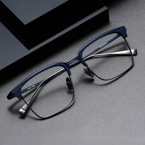 Winer Retro Titanium Square Glasses Frame