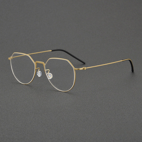Duque Classic Geometric Titanium Glasses Frame