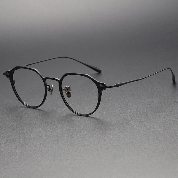 Titanium Vintage Round Eyeglasses Frames Bacchus