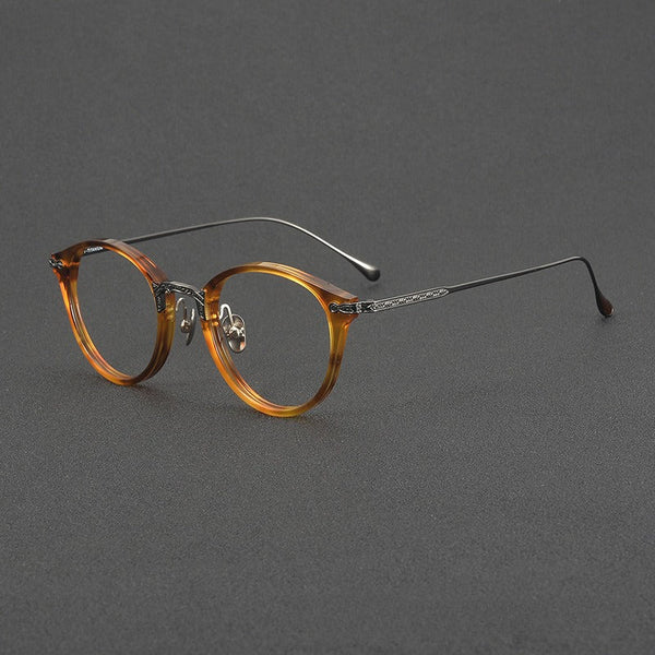 Jeron Retro Oval Titanium Glasses Frame