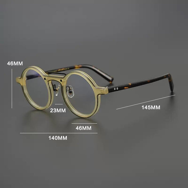 Abudy Vintage Round Acetate Glasses Frame