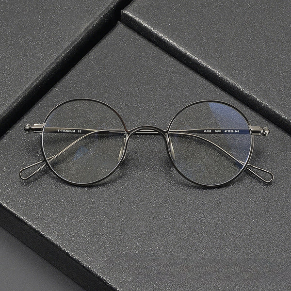Gunn Vintage Titanium Round Glasses Frame