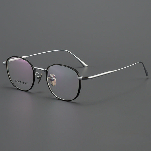 Titanium Vintage Round Eyeglasses Frames ST DALIY