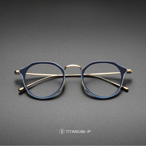 Titanium Vintage Geometric Eyeglasses Frames KMN1113