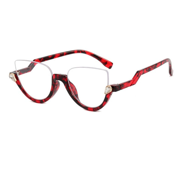 Ag Vintage Semi-Rimless Cat Eye Glasses Frame