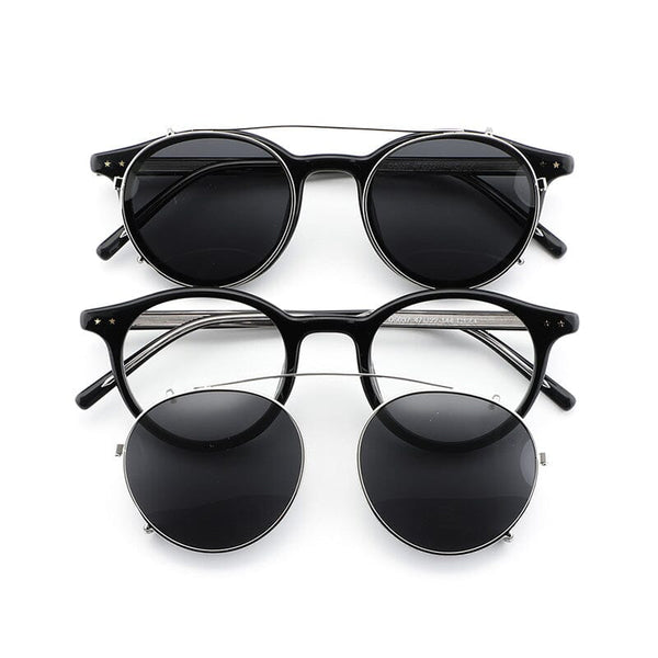 Ashlen TR90 Vintage Eyeglasses Frame With Sunglasses Clips