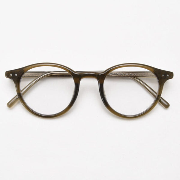 Ashlen TR90 Vintage Eyeglasses Frame With Sunglasses Clips