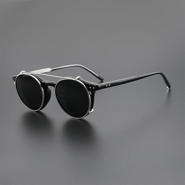 Ashlen TR90 Vintage Eyeglasses Frame With Sunglasses Clips