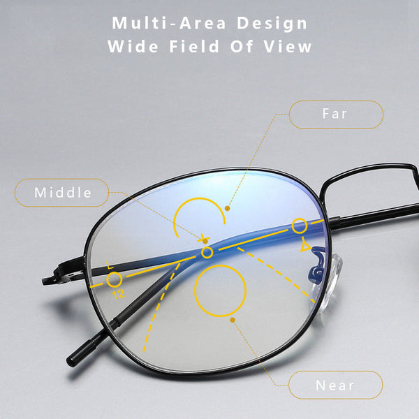 Multi-Focus Far And Near Photochromic Outdoor Magnifying Optical Glasses - CML33006