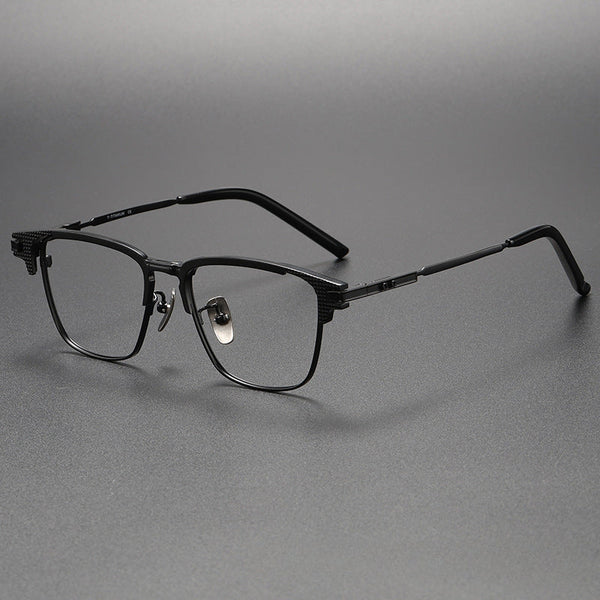 Titanium Vintage Square Eyeglasses Frames S-02T