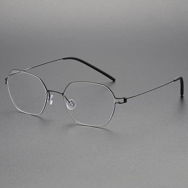 Titanium Vintage Geometric Eyeglasses FramesRICHELLE