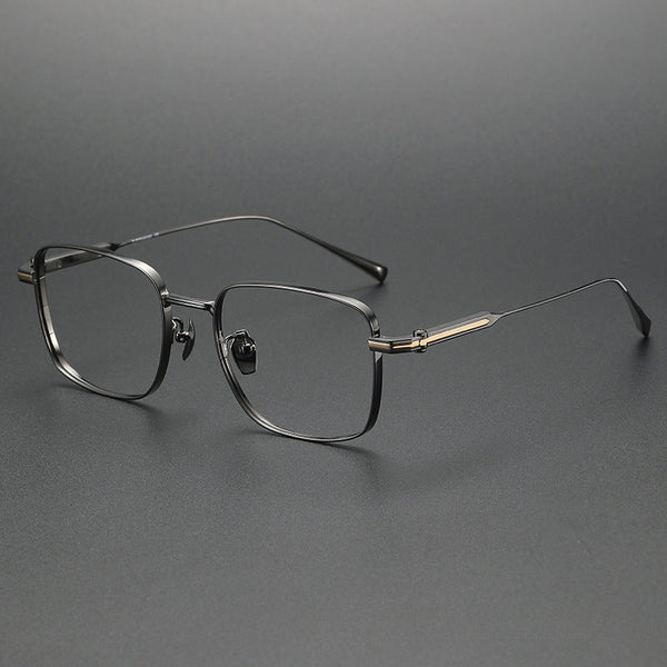 Retro Titanium Square Glasses Frame 80984
