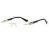 Croxx Square Frameless Stylish Embossed Anti-Blue Light Reading Glasses