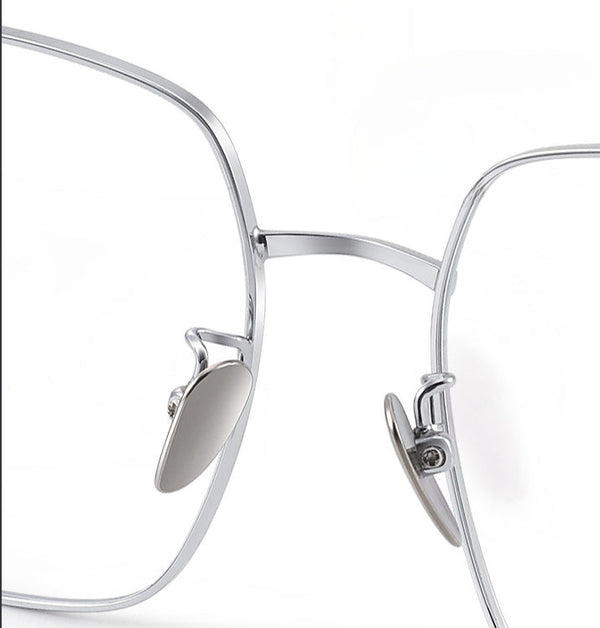 Retro Titanium Square Glasses Frame 121219